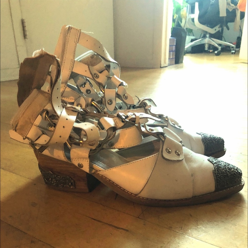 Jeffrey Campbell Harness Steel Toe Boot TEMEKU - 9